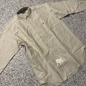 Ralph Lauren Tan long sleeve button-up Dress Shirt